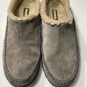 Sorel Men's Gray Suede Slippers Size 10 SB-100